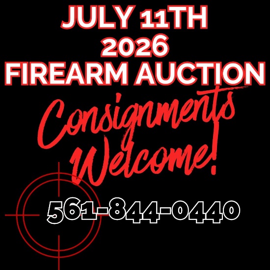 July 11 2026 firearm auction, consignments welcome